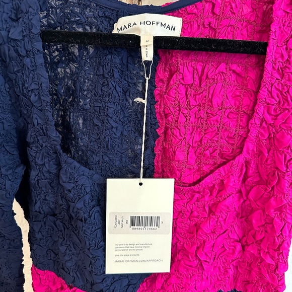 MARA HOFFMAN Amy Dress in Navy Multi Size Medium NWT - Picture 12 of 14